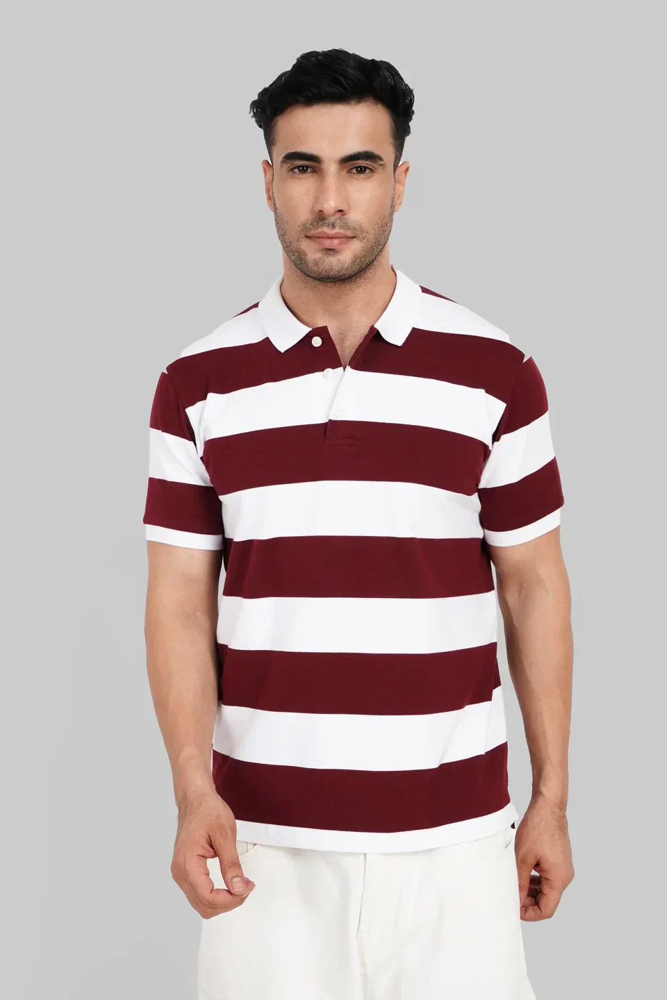 Pack of 2 Rugby Polo T-shirt combo - Navy /Maroon