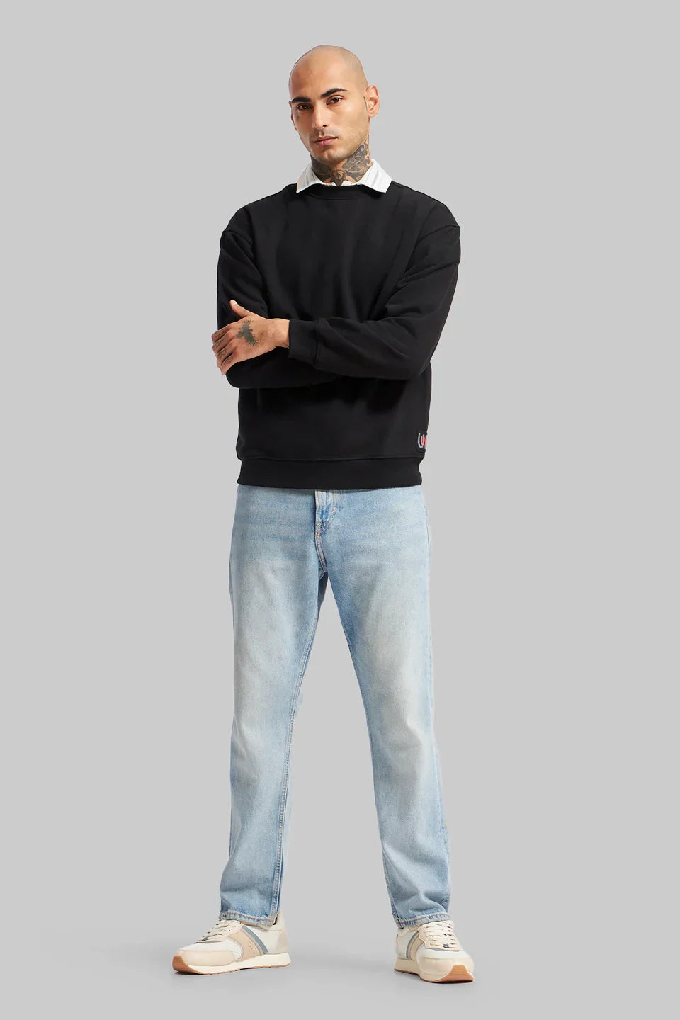 URC Side Print Black Sweatshirt