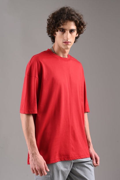 Pack of 4 Baggy T-shirts - Black/White/Red/Blue