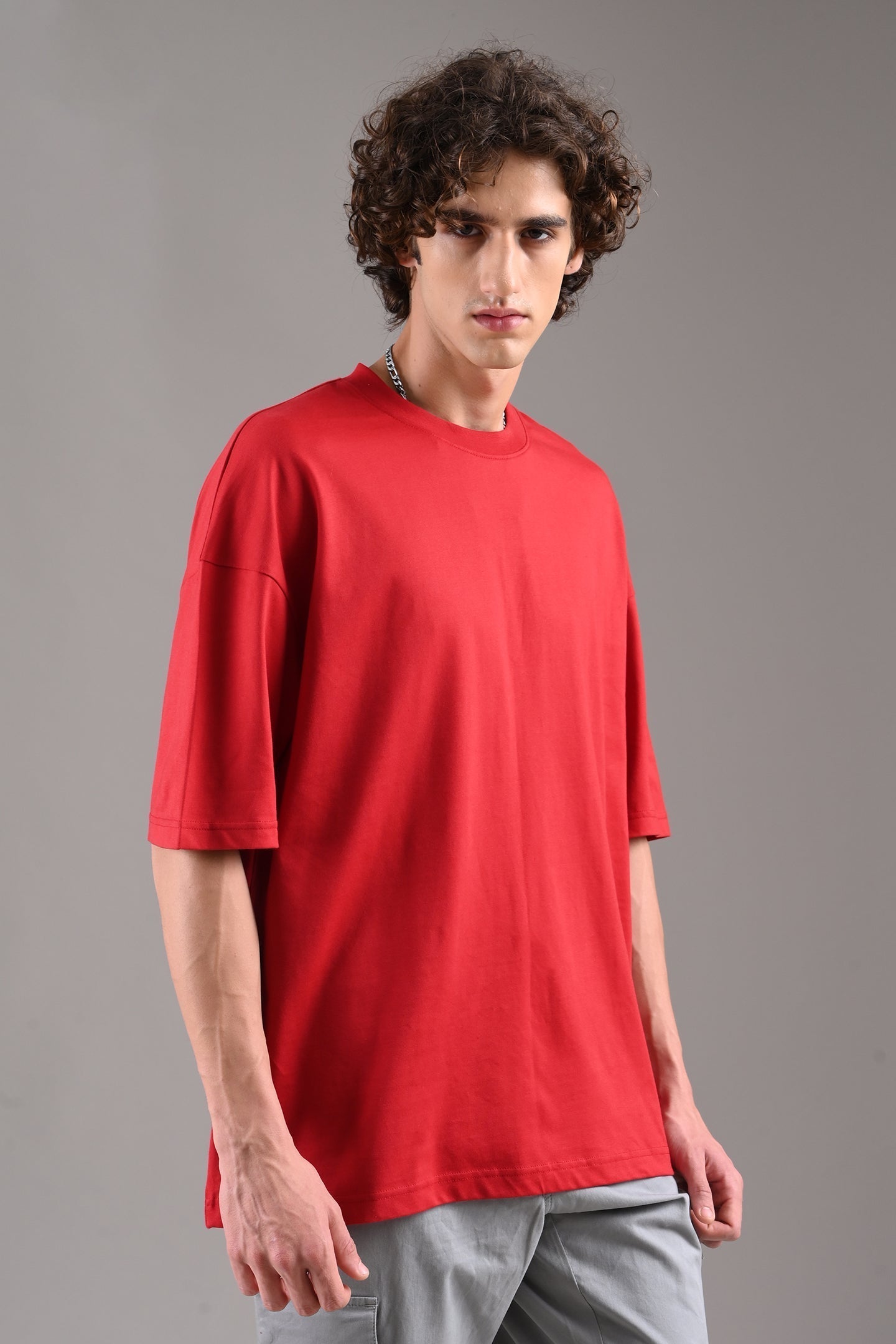 Pack of 4 Baggy T-shirts - White/Lilac/Red/Navy