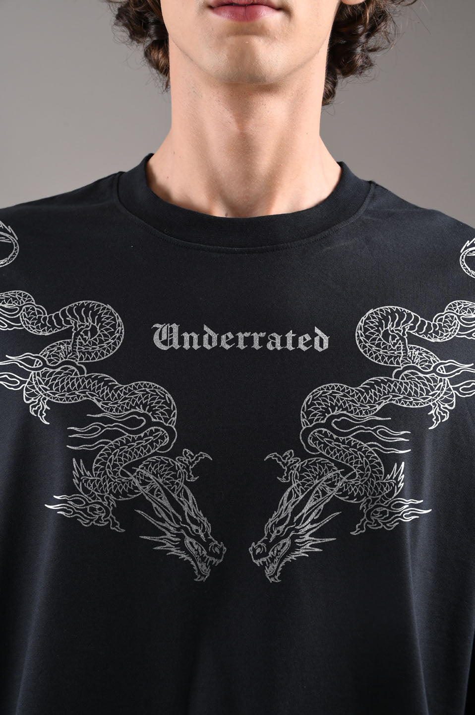 URC Dragon Black Baggy Fit T-Shirt Men
