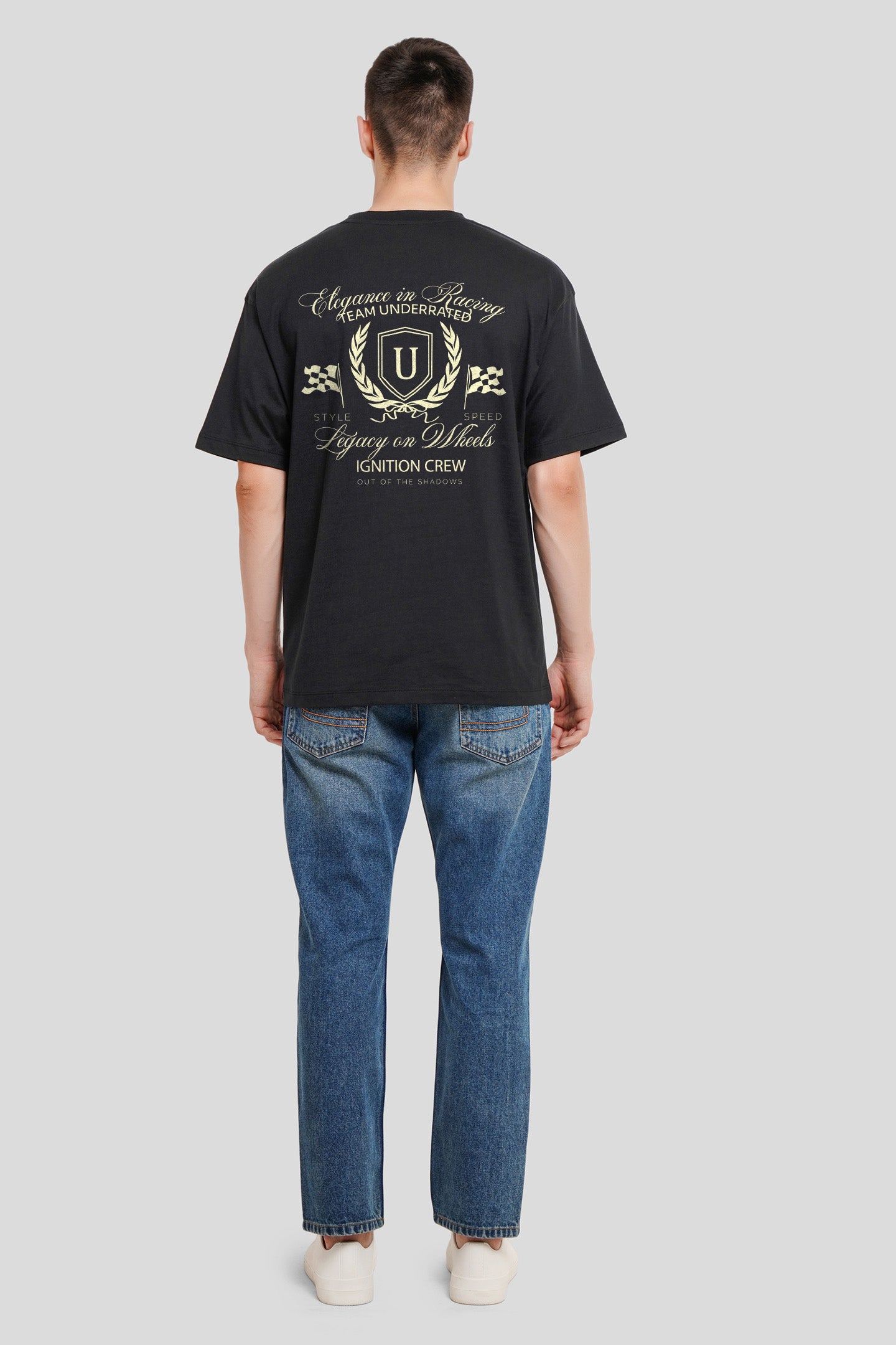 Legacy On Wheels Black Oversized Fit T-Shirt Men