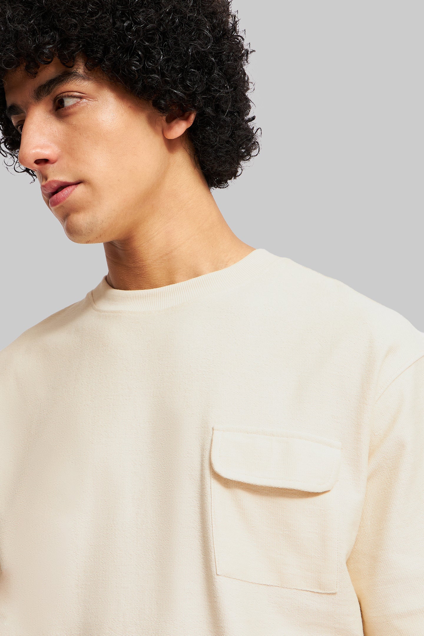 Patch Pocket Light Beige T-shirt