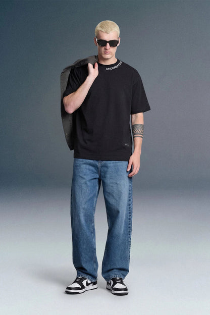 Underrated Curve Black Oversized T-shirt (UNISEX)