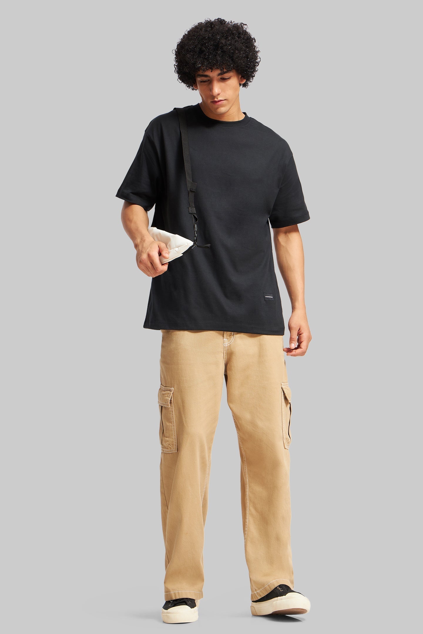 Underrated Racing Club Black Oversized Fit T-Shirt Men