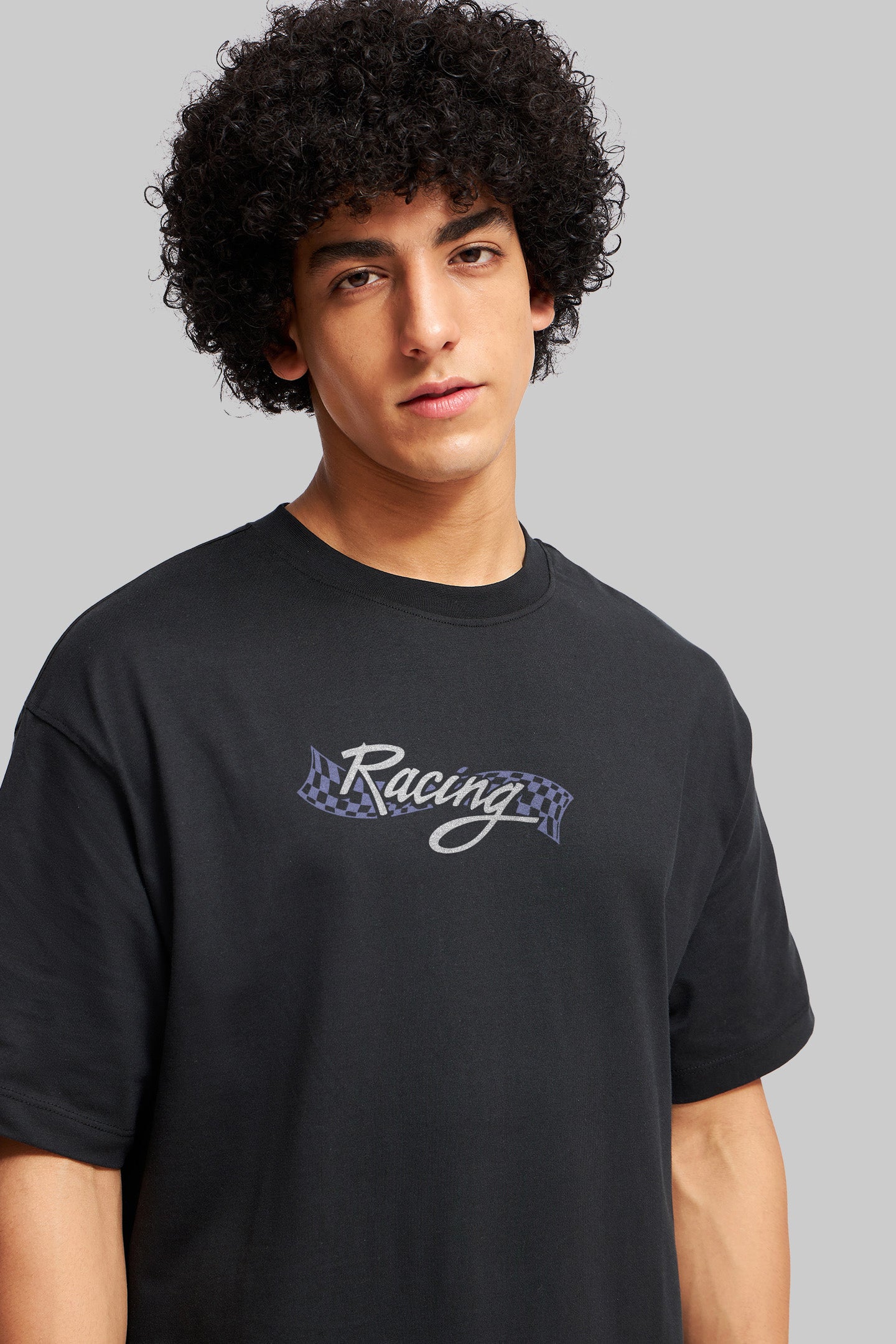 Live To Ride Underrated Black Oversized Fit T-Shirt Men