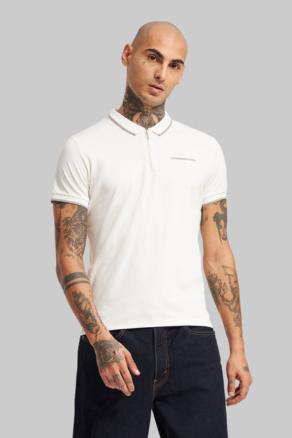 Men's Polo Neck T-shirt Combo - Pack of 2 Black and White