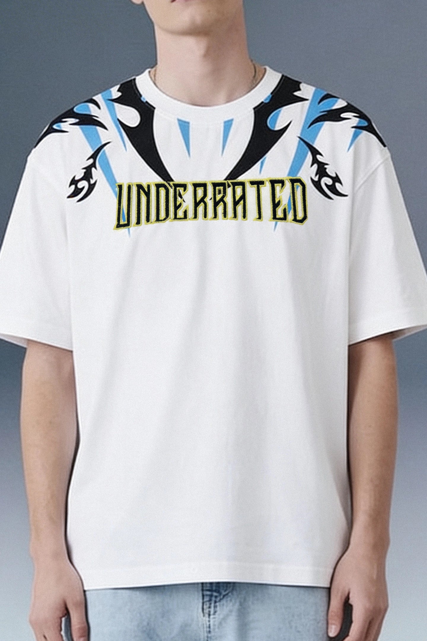 Rage Mode White Oversized T-shirt Men