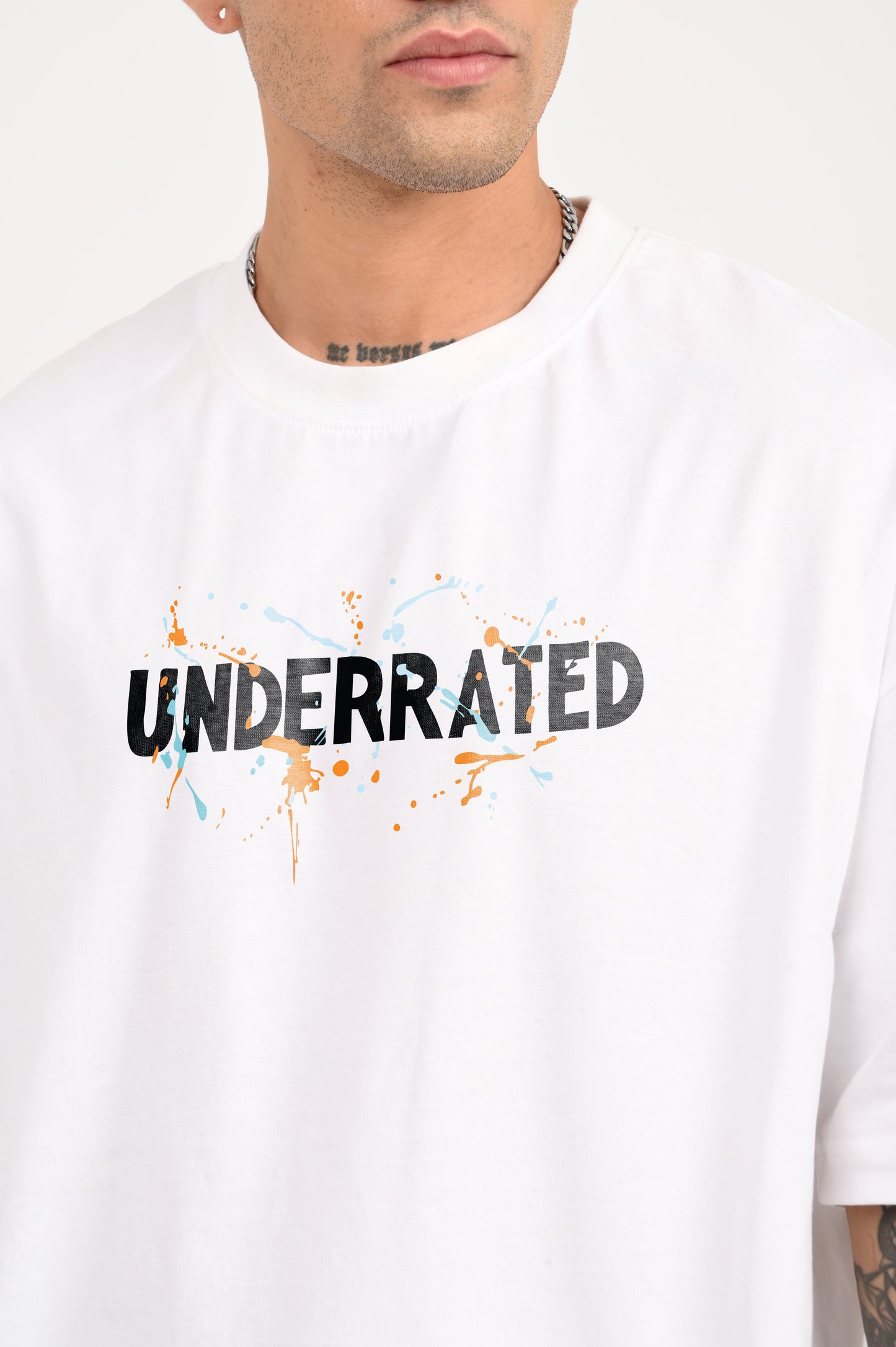 Splashed URC White Baggy T-shirt Men