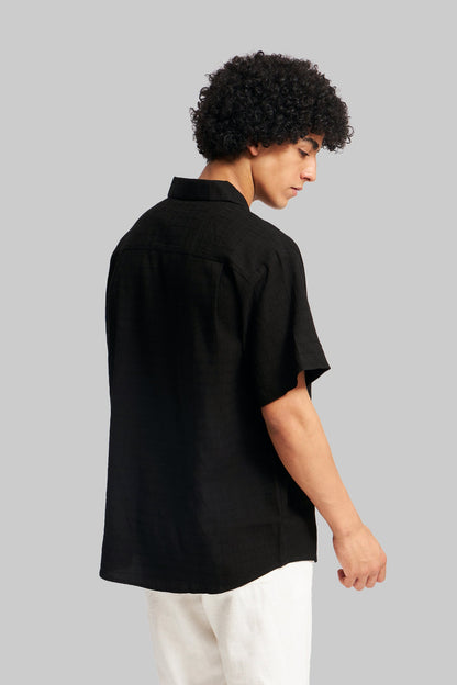 Black Textured Shirt