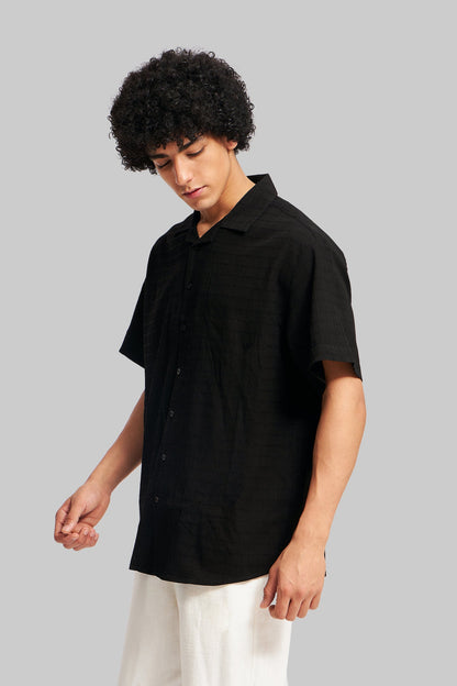 Black Textured Shirt