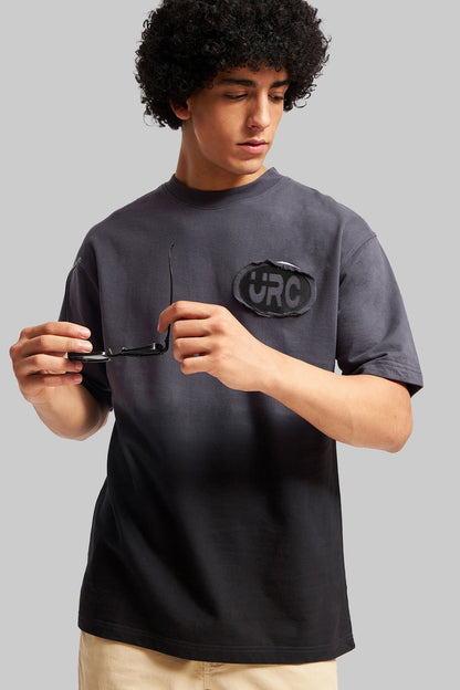 URC Badge Grey Ombre Washed T-shirt