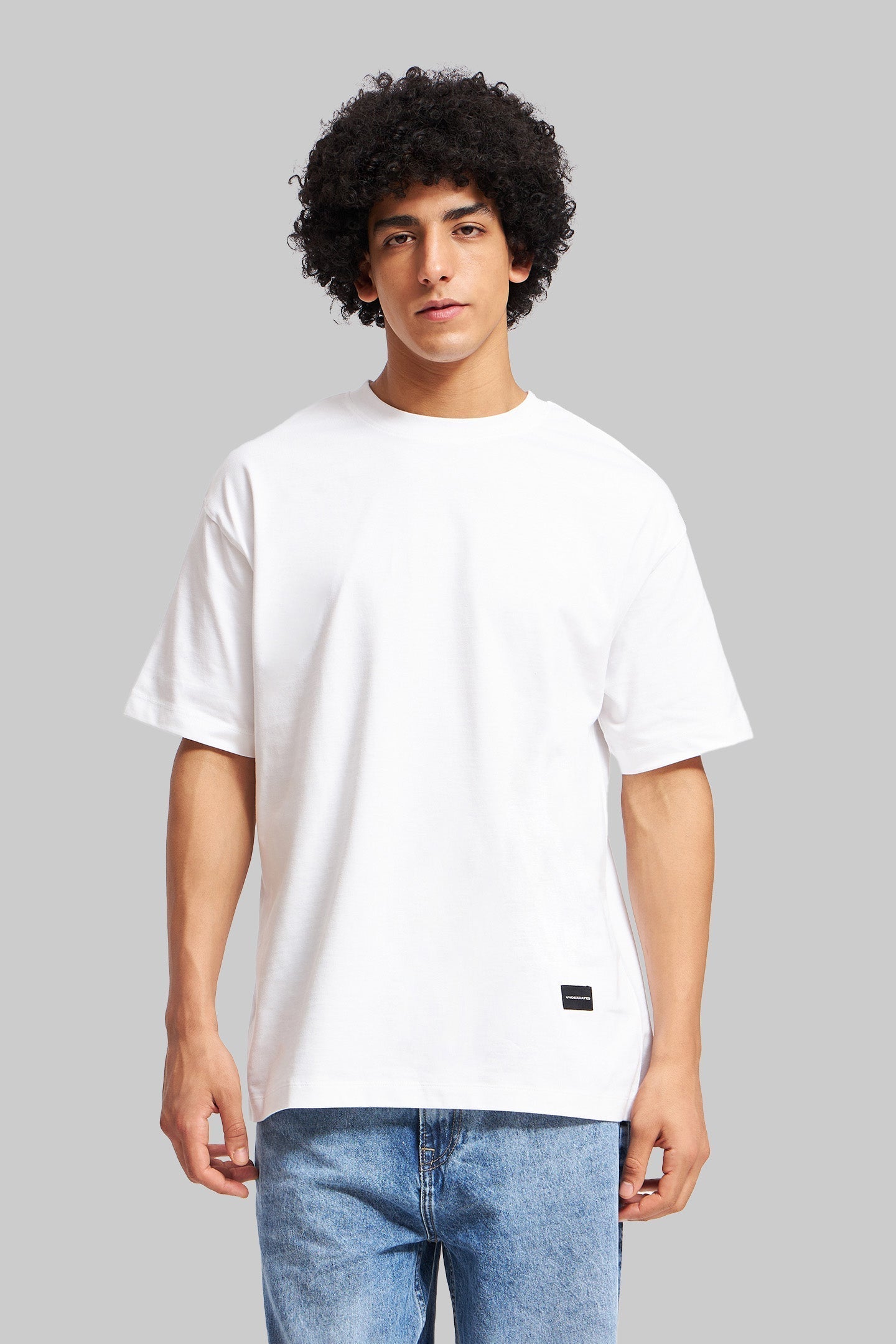 Eyes Open White Oversized Fit T-Shirt Men