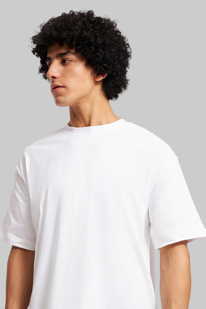 Eyes Open White Oversized Fit T-Shirt Men