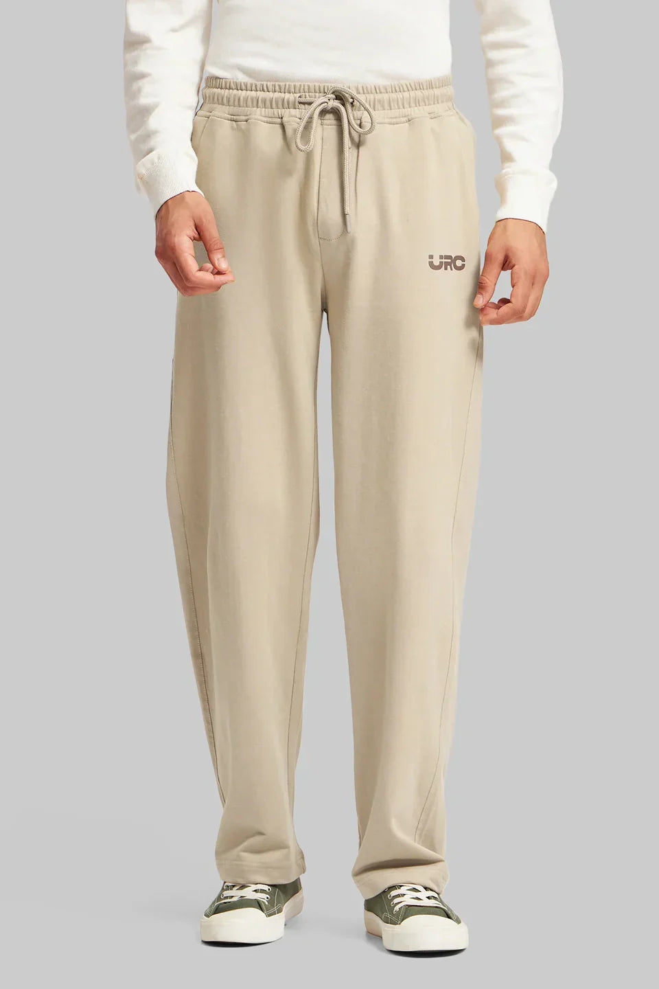 Pack of 2 Men's joggers combo - Black/ Beige