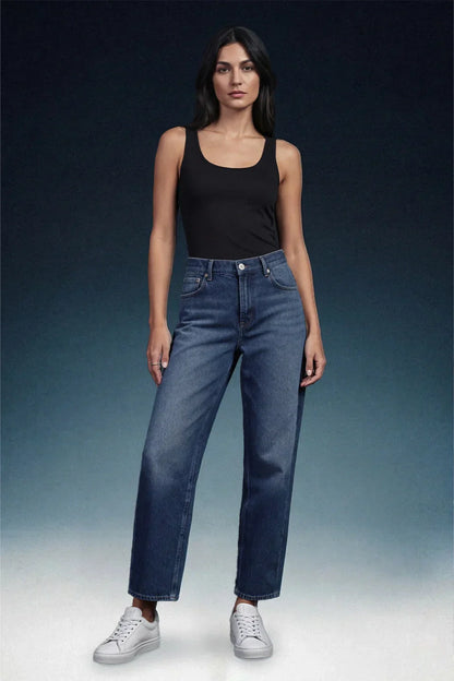 Indigo High Rise Mom Fit Women Jeans