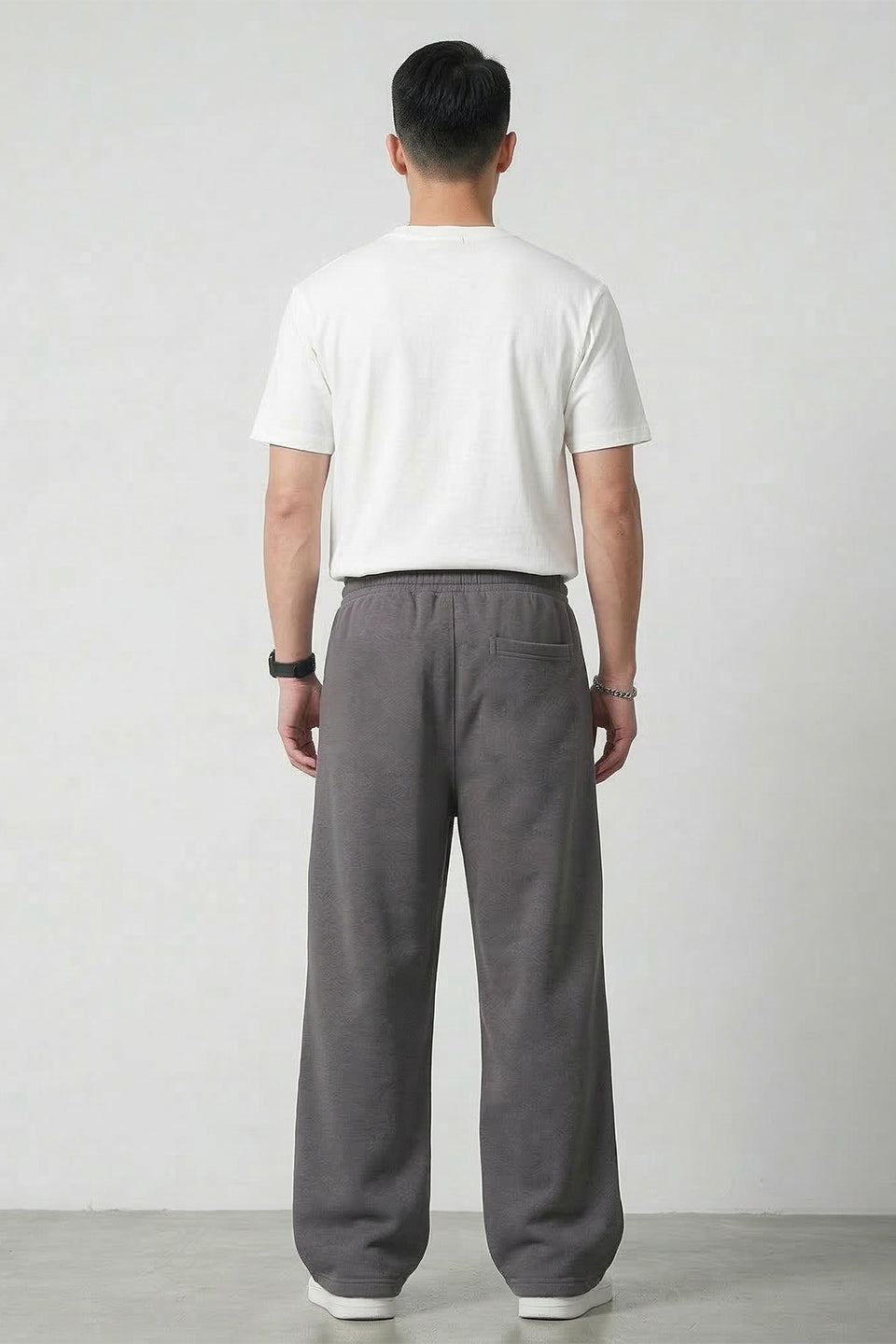 Ash Grey Cotton Joggers