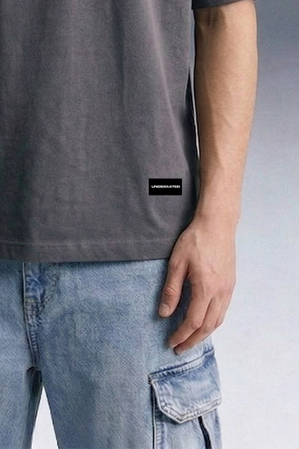 Core club Grey Oversized T-shirt Men