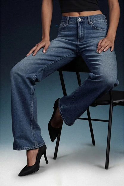 Blue High Rise Bootcut Women Jeans