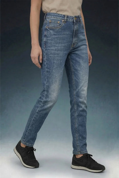 Blue Tinted High Rise Skinny Women Jeans