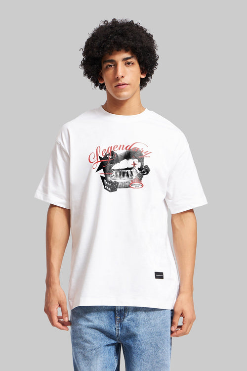 Unreleased Legendary White Oversized Fit T-Shirt Men