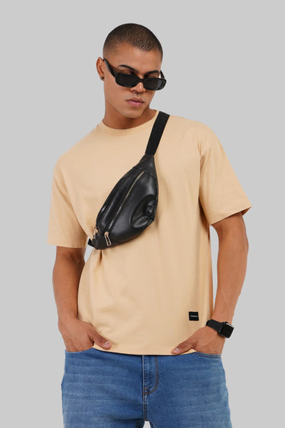 Pack of 3 Oversized Fit T-shirts - Beige/Black/Lilac