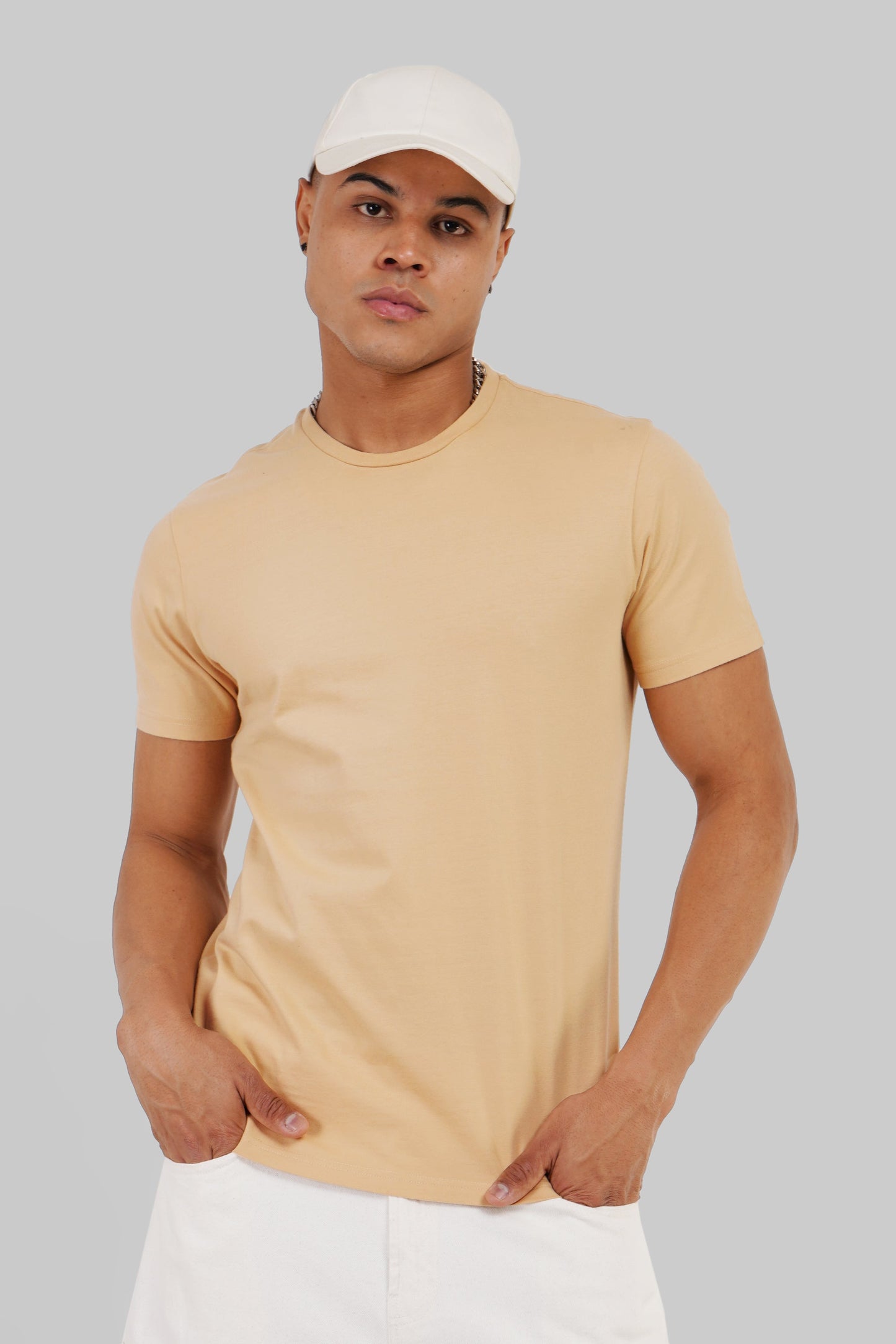Pack of 5 Regular Fit T-shirts - Green/White/Red/Navy/Beige