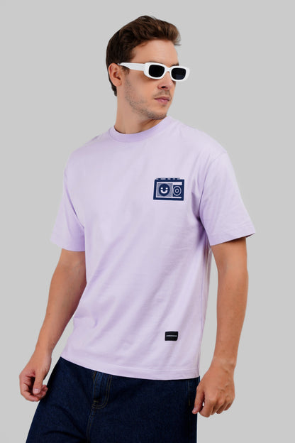 Real Talk Radio Lavender Oversized Fit T-Shirt Men