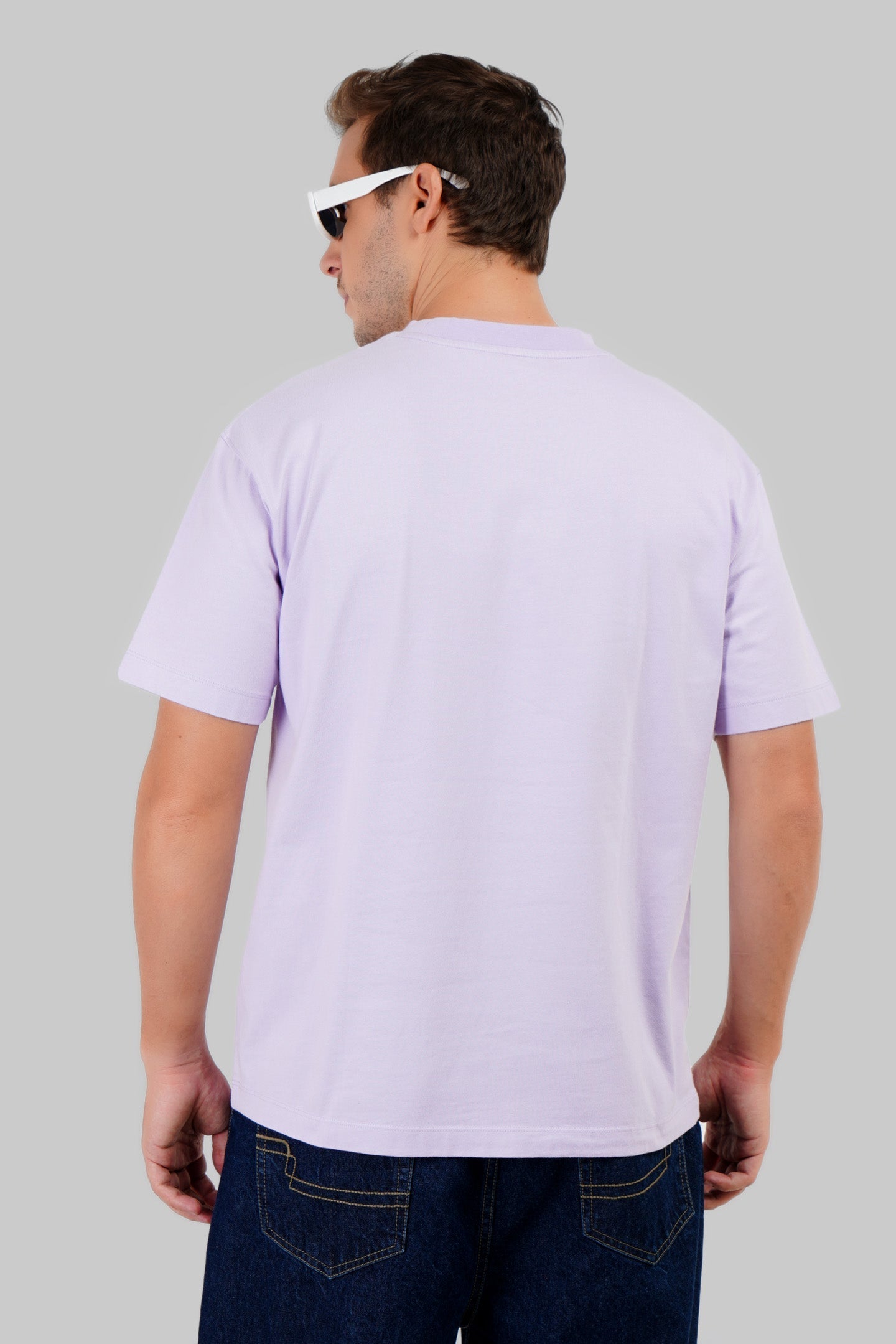Weird Mushrooms Lavender Oversized Fit T-Shirt Men
