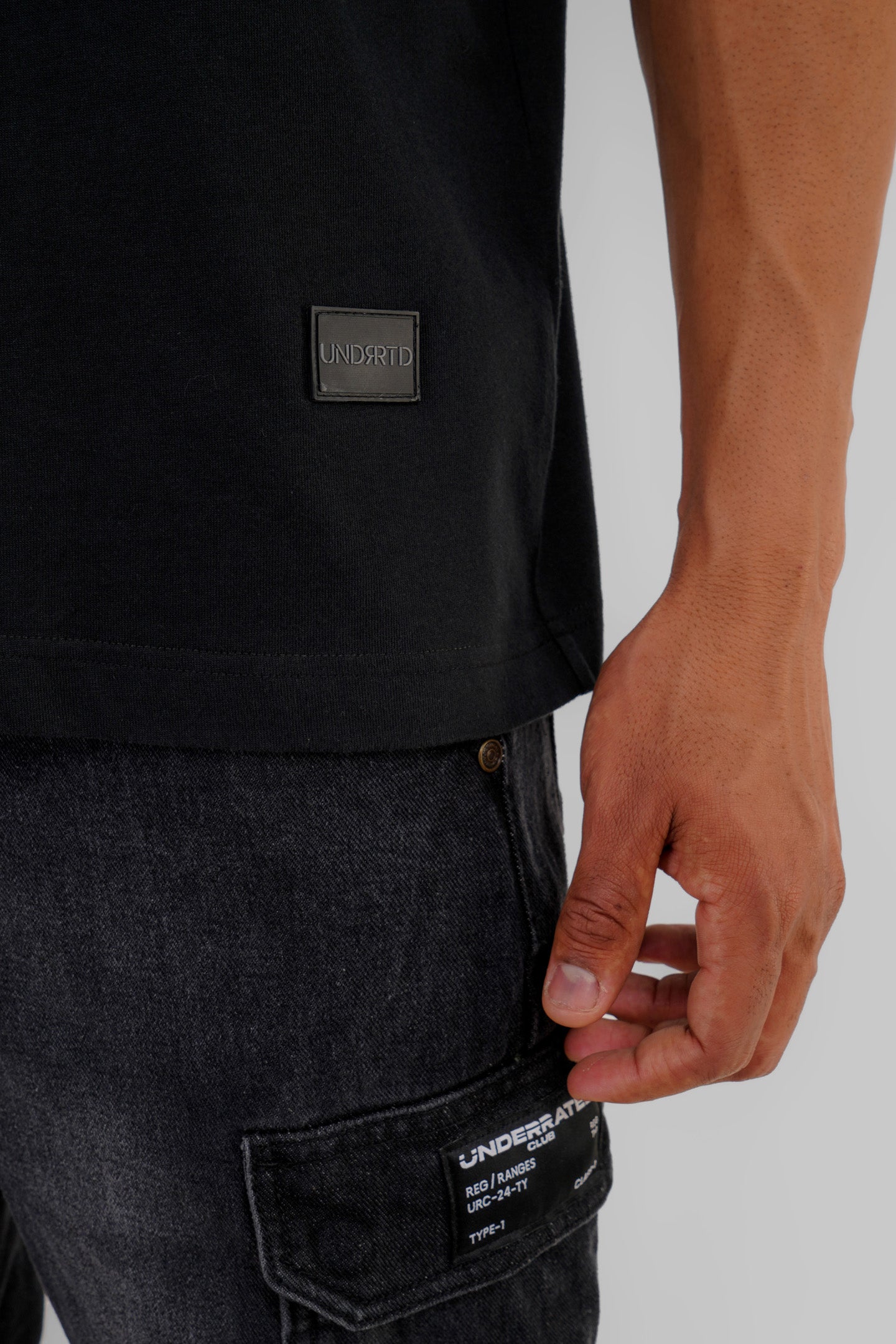 Space Dog Black Baggy Fit T-Shirt Men
