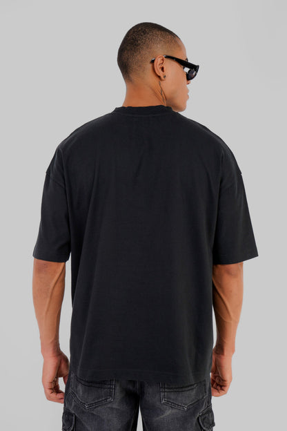 Starry Night Black Baggy Fit T-Shirt Men