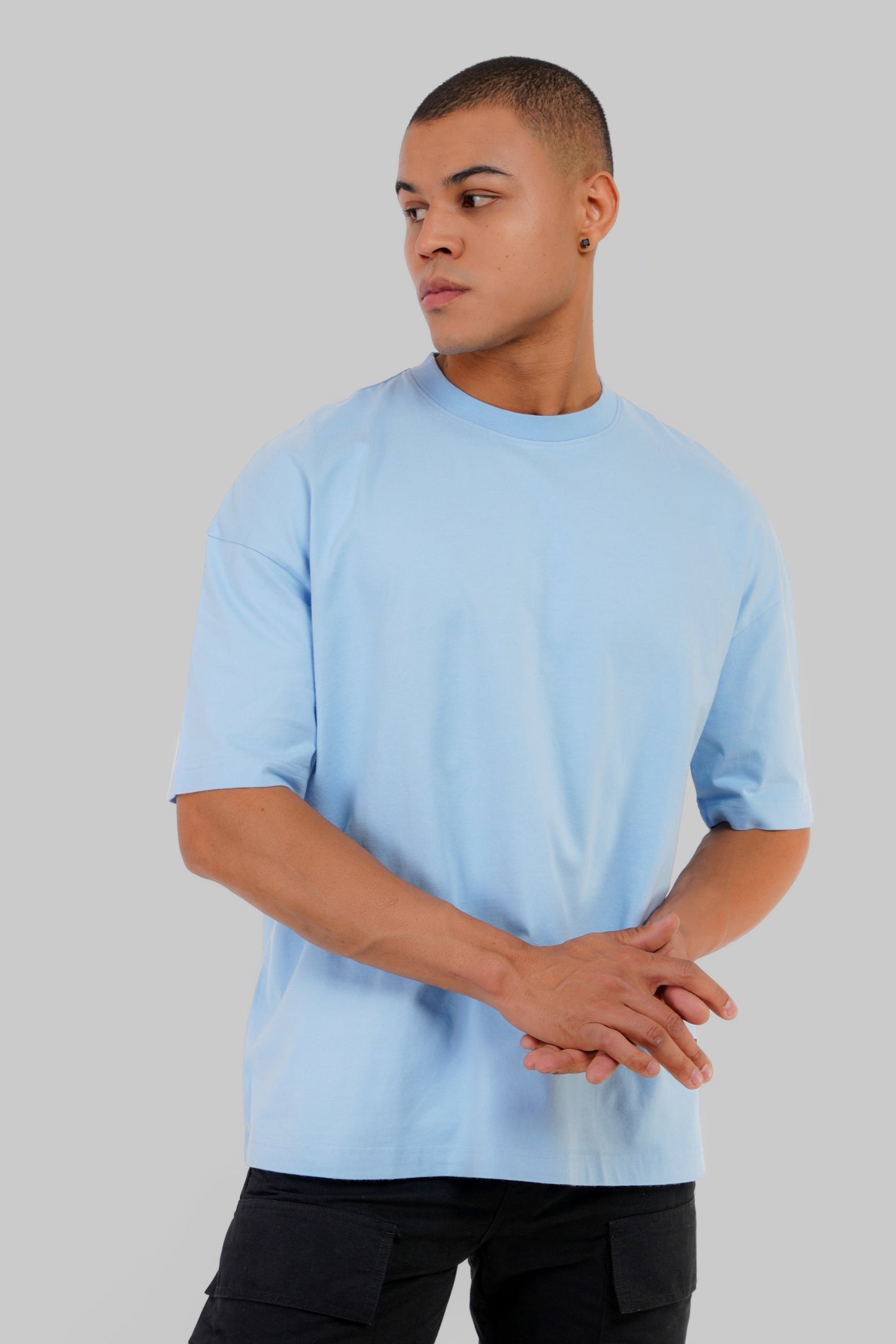 Pack of 3 Baggy T-shirts - Beige/Blue/Navy