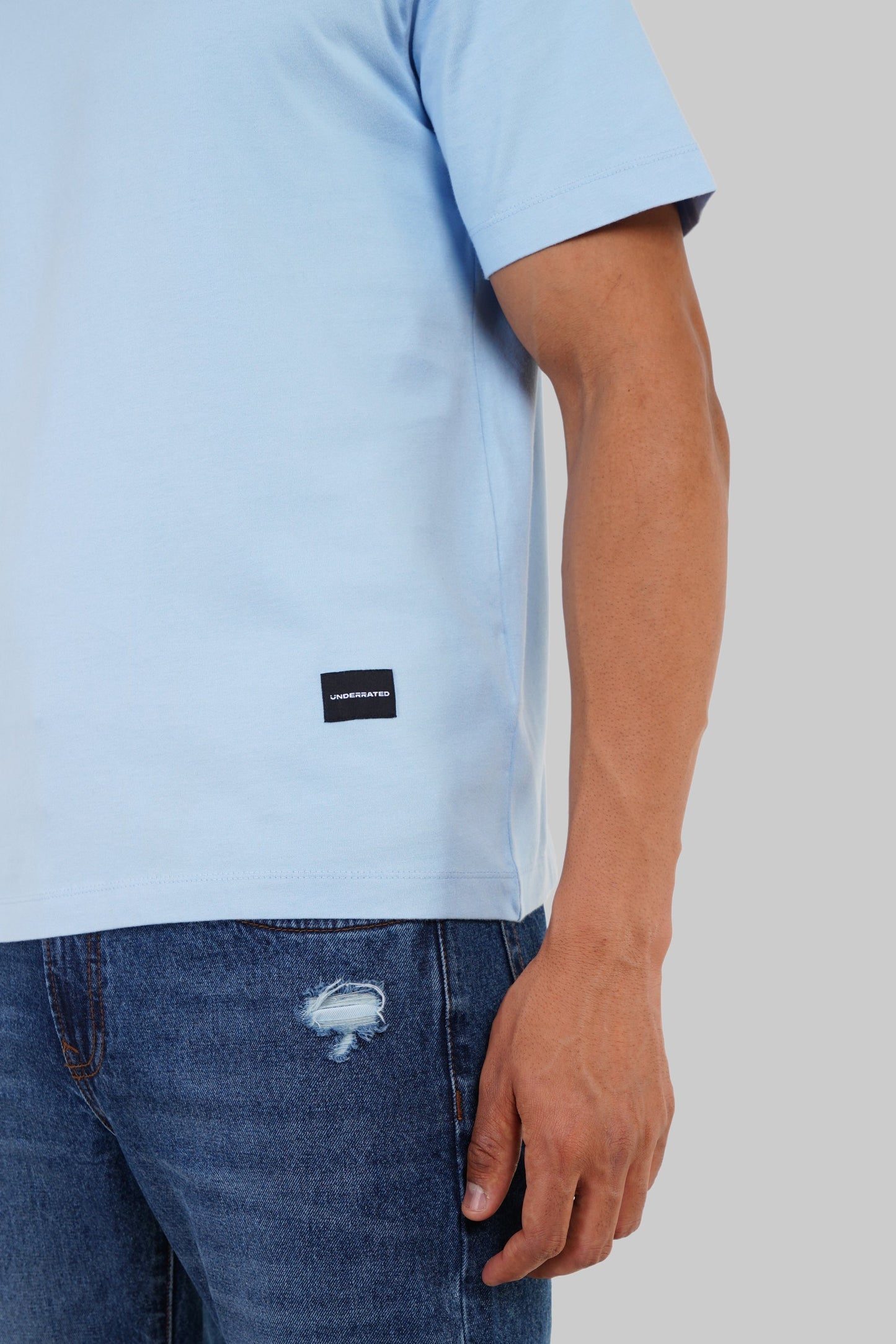 Marmoris Sea Sky Blue Oversized Fit T-Shirt Men