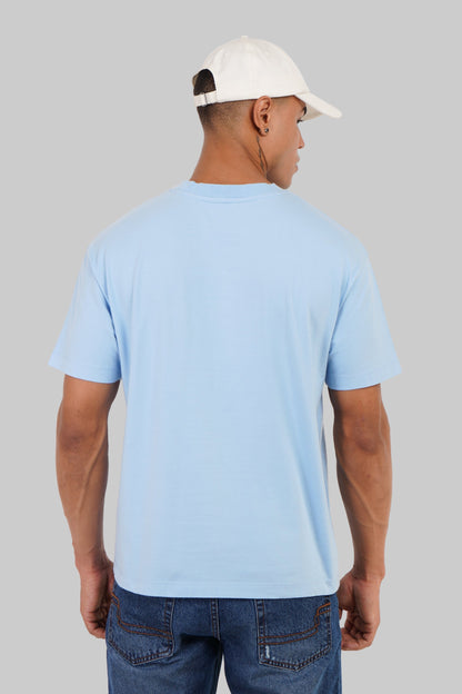Marmoris Sea Sky Blue Oversized Fit T-Shirt Men
