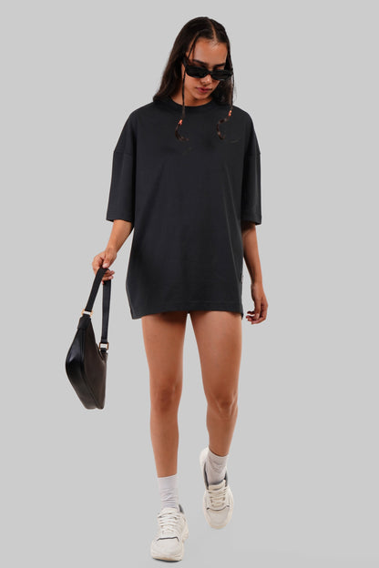 Mystic Cat Lady Black Baggy Fit T-Shirt Women