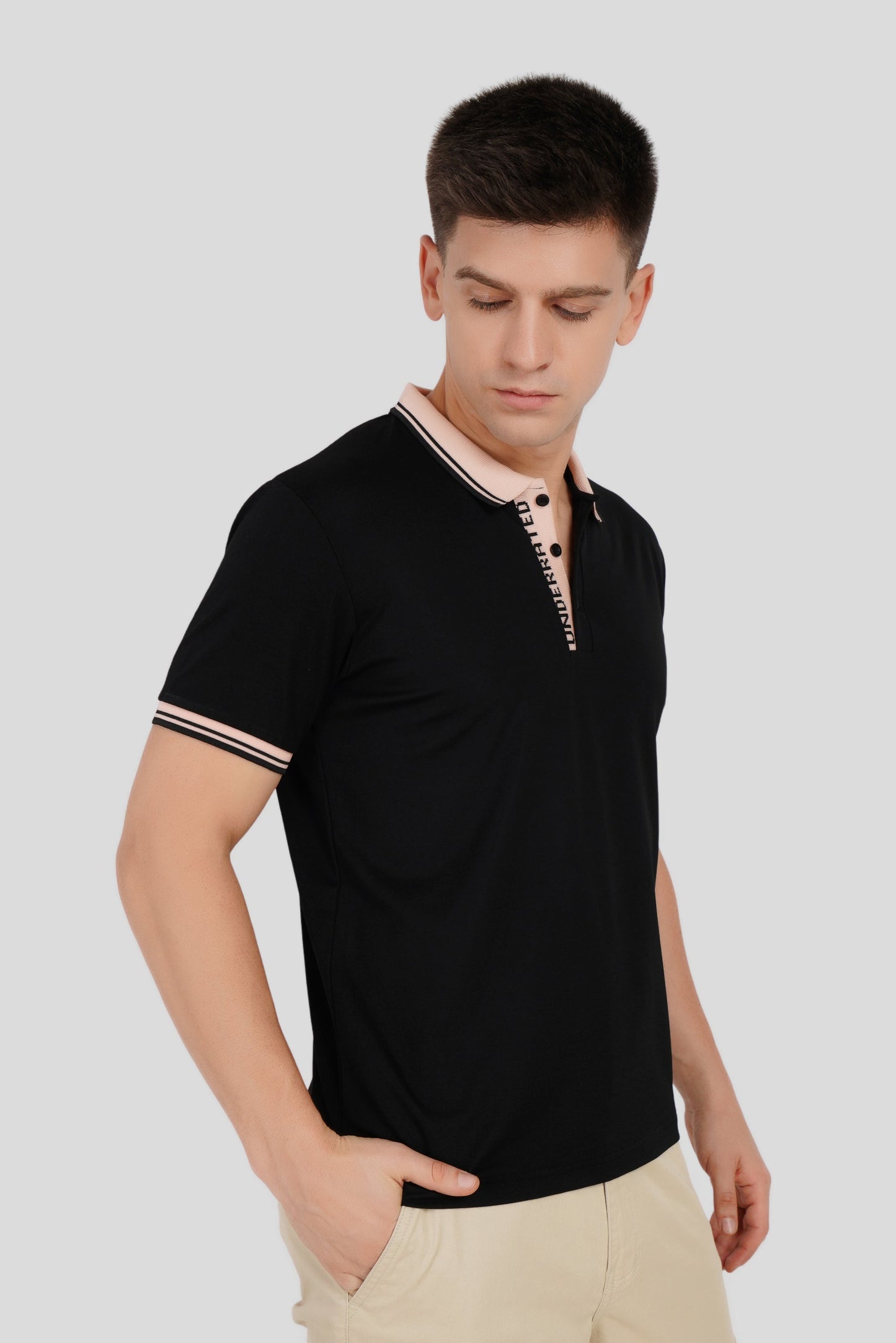 Men's Polo Neck T-shirt Combo - Pack of 2 Underrated Essentials - Black and Green
