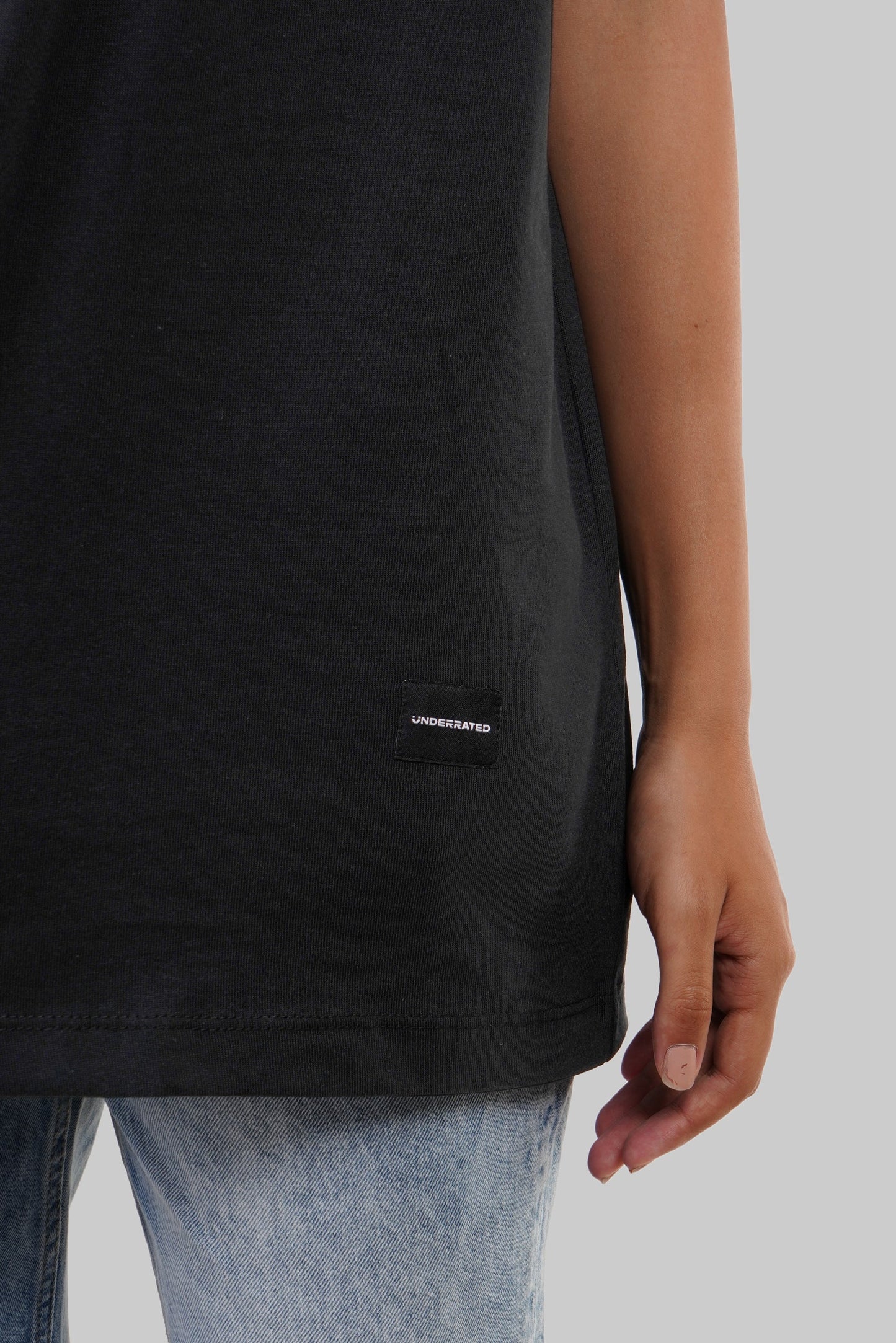 Spaceship Treasure Black Oversized Fit T-Shirt Women