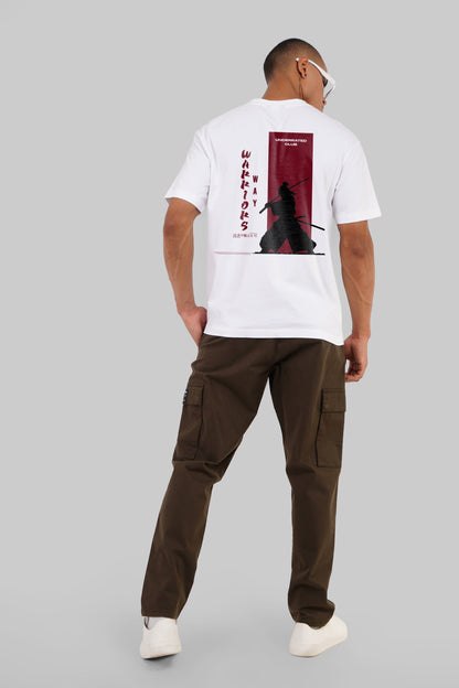 Warriors Way White Oversized Fit T-Shirt Men