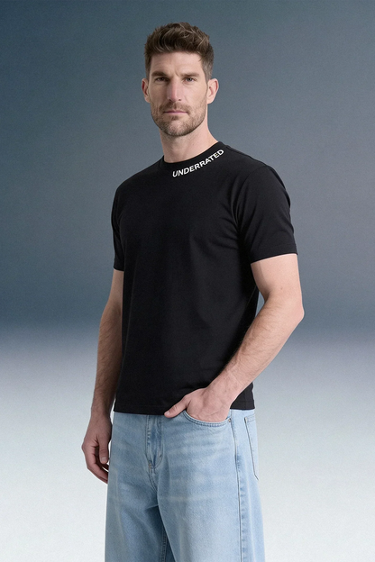 Underrated Curve Black Regular Fit T-shirt
